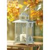 Elegant Silver Scrollwork Candle Lantern - Decorative Metal Lantern for Home and Garden Decor