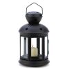 Vintage-Style Black Colonial Candle Lamp - Rustic Home Decor Lighting Fixture