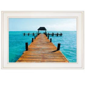 "Pier" by John Jones, Ready to Hang Framed Print, White Frame