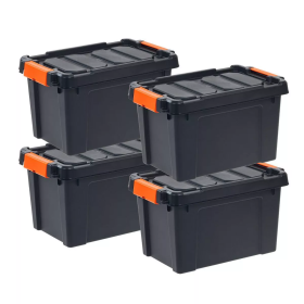 Heavy Duty Plastic Storage Bin with Durable Lid