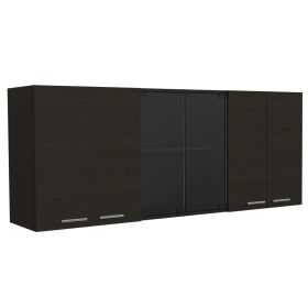 Yuma 150" Wall Cabinet, Two Close Cabinets, Two Open Shelves