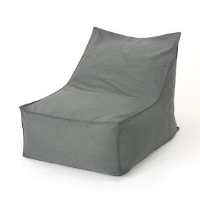 Ettie 3 Ft. Water Resistant Fabric Bean Bag Chair, Dark Grey