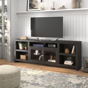 Bridgevine Home Skyline 95 inch TV Stand Console for TVs up to 100 inches, No Assembly Required, Mocha Finish