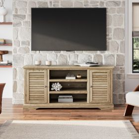 Bridgevine Home Topanga 66 inch TV Stand Console for TVs up to 80 inches, No Assembly Required, Alabaster finish