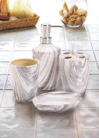 MARBLE PRINTED BATH ACCESSORY SET