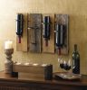 Rustic Wall Mount Wine Rack - Handmade Wooden Storage Organizer for Home Decor