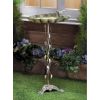 Verdigris Leaf Birdbath