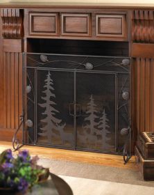 Woodland Wonder Decorative Fireplace Screen - Enhance Your Home with Rustic Charm